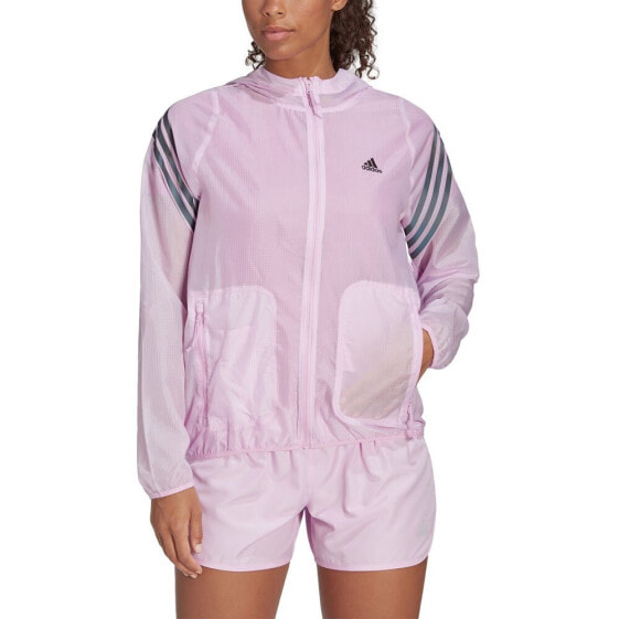 ADIDAS Run Icons 3 Stripes Running Breaker Jacket