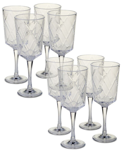 Clear Diamond Acrylic 8-Pc. All-Purpose Goblet Set