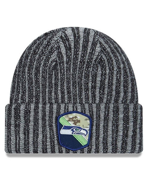 Men's Black Seattle Seahawks 2023 Salute To Service Cuffed Knit Hat