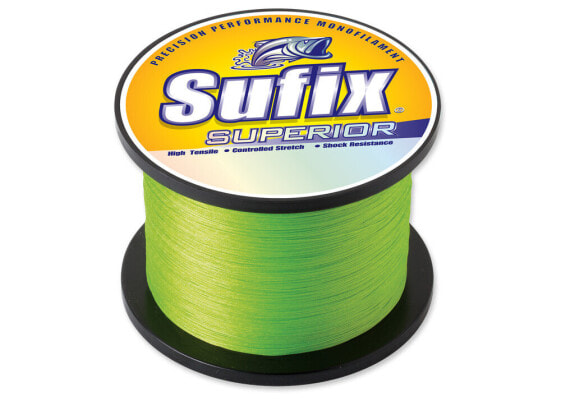 Sufix Superior Monofilament Line | 1/4 lb Spool | Hi-Vis Yellow | 30 lb | 450 yd