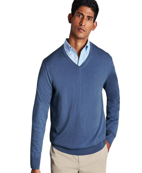 Men's Pure Merino V Neck Sweater