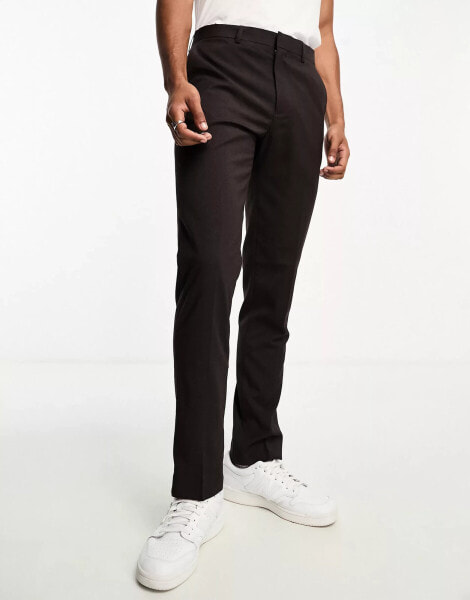 Harry Brown skinny fit suit trousers in brown