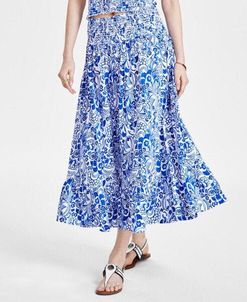 Women's Fountain Floral-Print Maxi Skirt