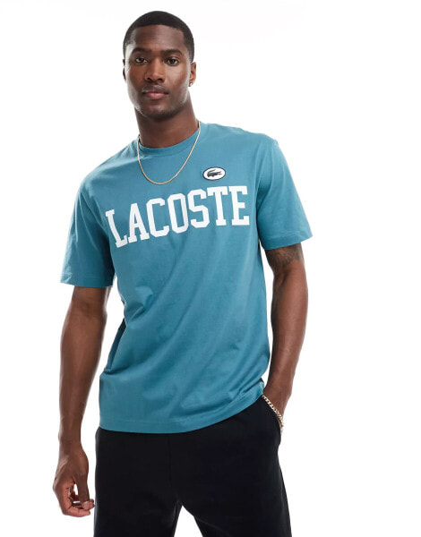 Lacoste branded front t-shirt in blue