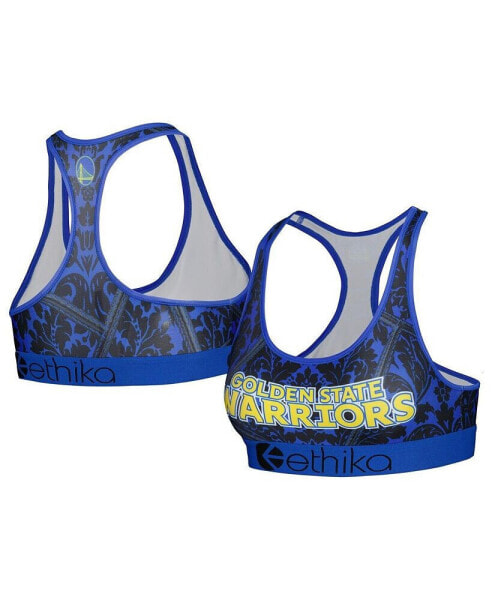 Женский бюстгальтер Ethika womens Royal Golden State Warriors Racerback Sports Bra