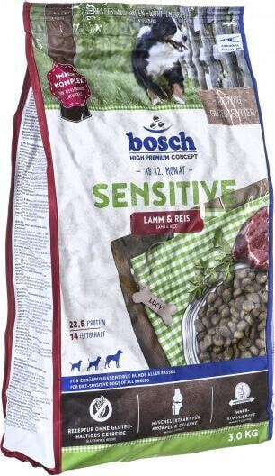 Bosch Sensitive Lamb & Rice - karma dla psów z wrażliwym żołądkiem z jagnięciną i ryżem 3kg