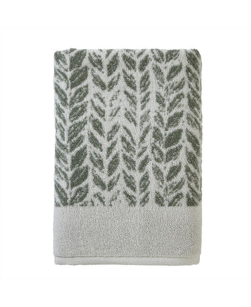 Distressed Leaves Turkish Cotton Bath Towel, 54" x 28"