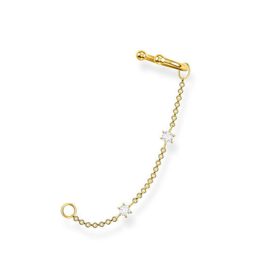 Thomas Sabo Einzel Ohrklemme weiße Steine gold EC0021-414-14