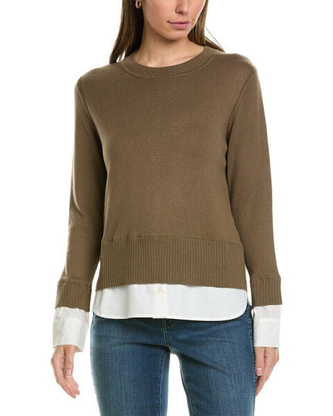 Alashan Cashmere Duet Shirttail Cashmere-Blend Sweater Women's