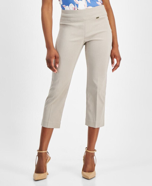 Petite Mid-Rise Straight-Leg Capri Pants, Created for Macy's