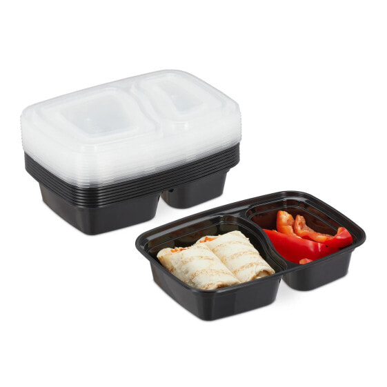 10er Set Meal Prep Boxen 2 Fächer