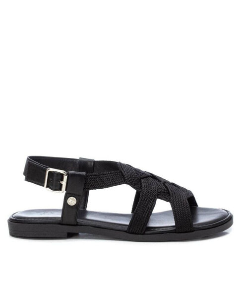 Women's Braided Flat Sandals By Black