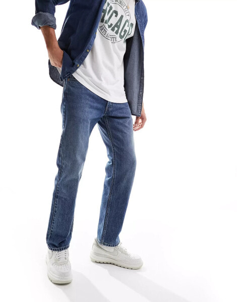 Levi's 555 '96 relaxed straight fit jeans in mid blue