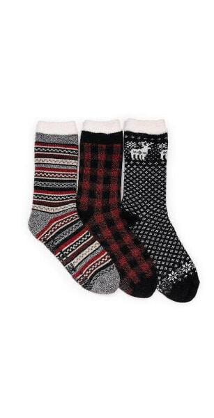 Women's 3 Pk. Tall Cozy Lined Lounge Socks