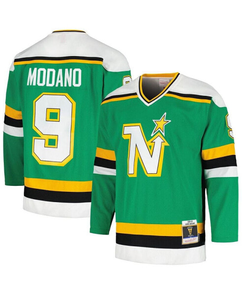 Men's Mike Modano Kelly Green Minnesota North Stars Men's 1989/90 Blue Line Player Jersey