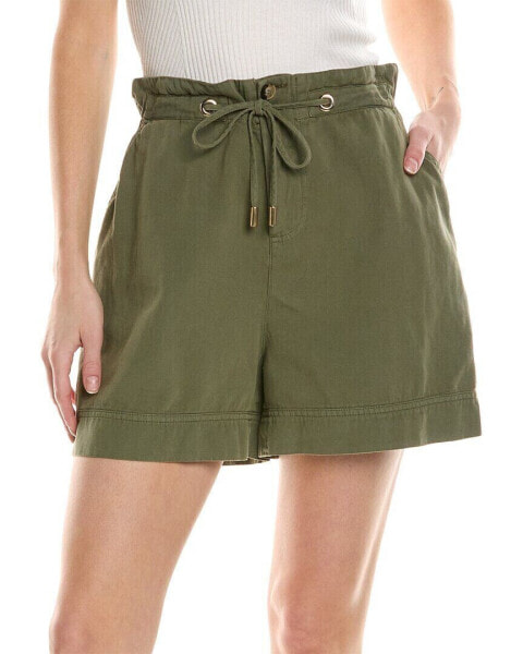 Ba&Sh Drawstring Linen-Blend Short Women's Green 40