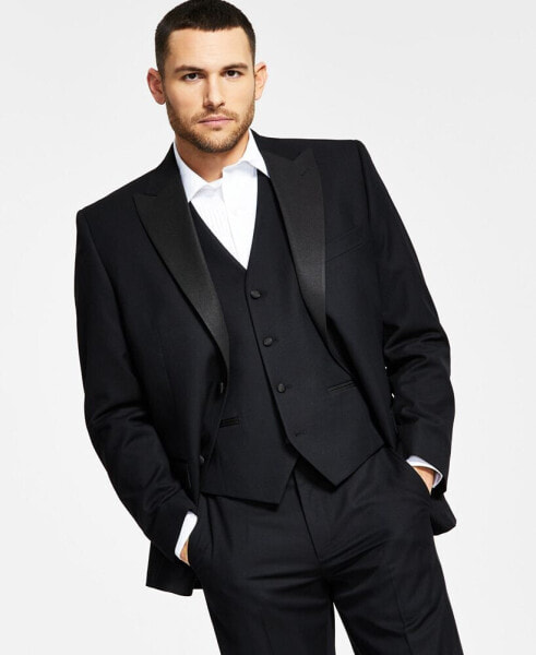 Men's Classic-Fit Stretch Black Tuxedo Jacket, Created for Macy's