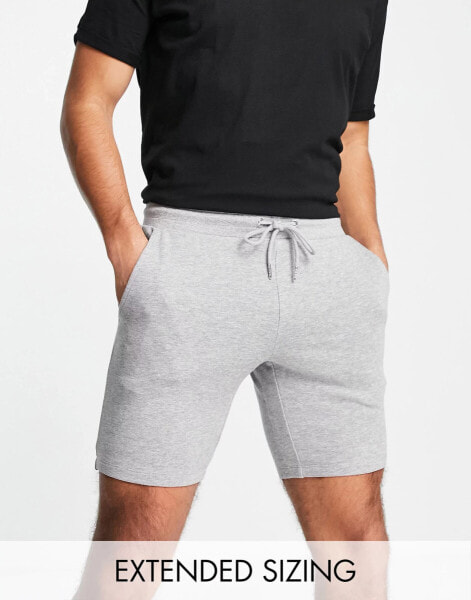 ASOS DESIGN jersey skinny shorts in grey marl - GREY - GREY