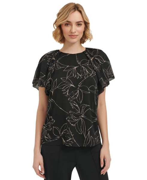 Women's Short Sleeve Printed Top