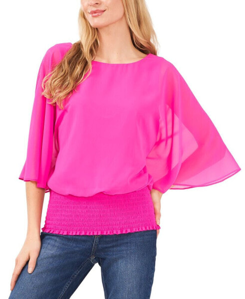 Women's Smocked-Waist Top