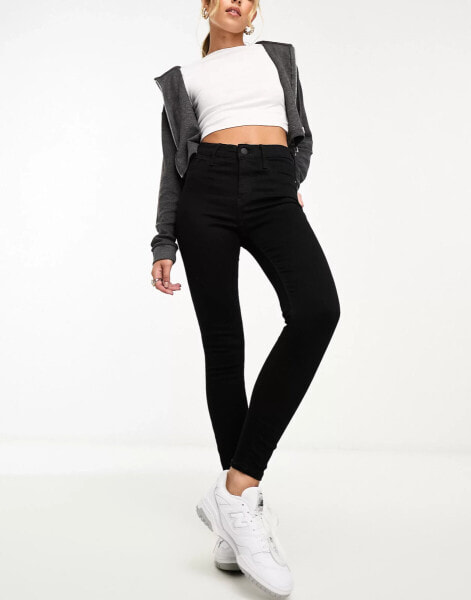 River Island mid rise skinny jean in black