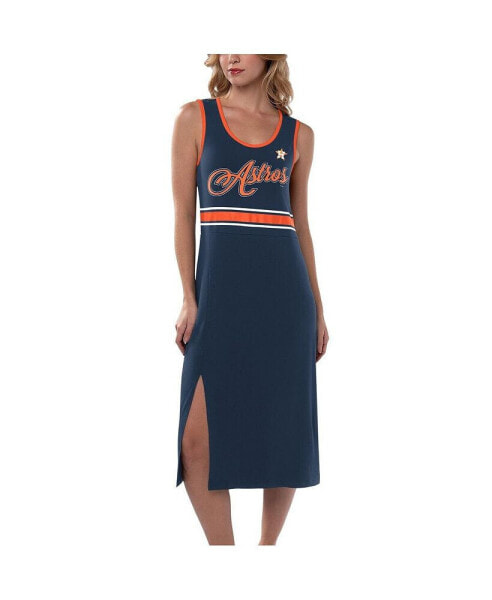 Women's Navy Houston Astros Main Field Maxi Dress