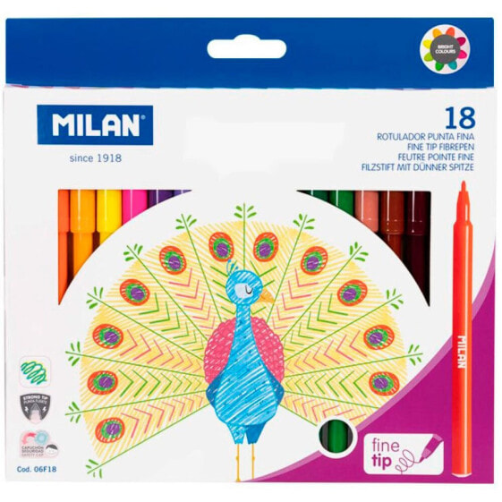 MILAN Box 18 Fine Punta Colors Snakes