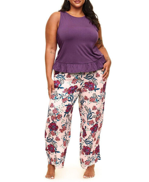 Plus Size Aerys Pajama Tank & Pants Set