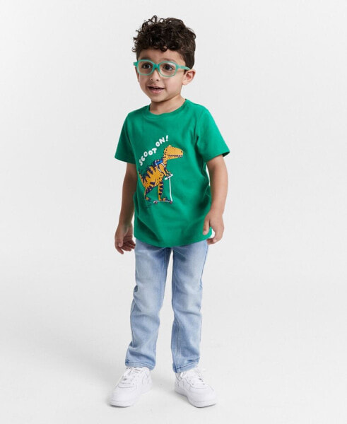 Toddler Boys Scoot On Dinosaur Graphic T-Shirt, Created for Macy's