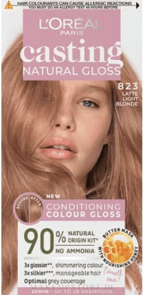 Haarfarbe - L'Oreal Paris Casting Natural Gloss 823 - Latte Light Blonde