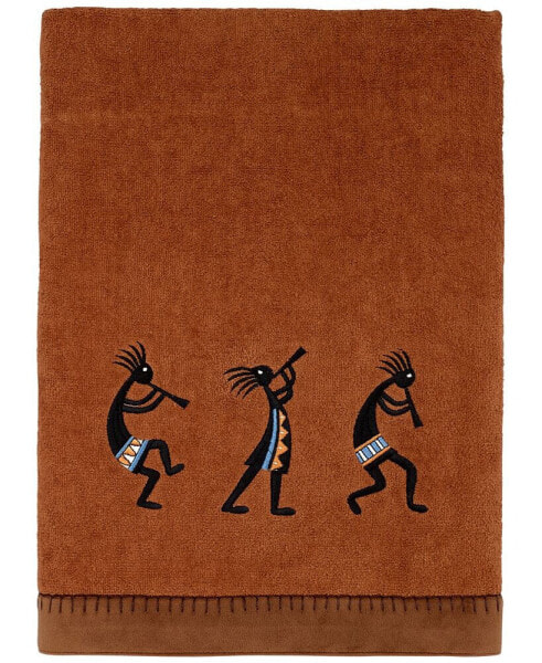 Zuni Embroidered KokopellisCotton Fingertip Towel, 11" x 18"