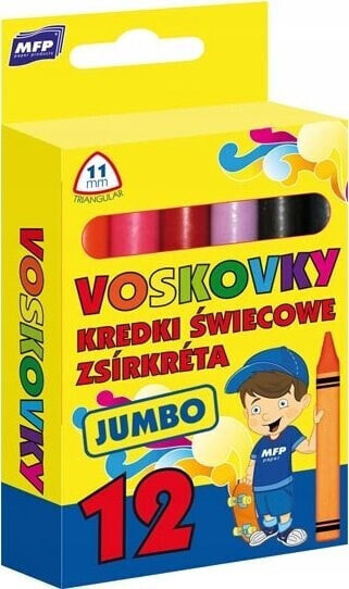 MFP paper kredki woskowe trójkątne Jumbo w zestawie 12 kolorów 6300342