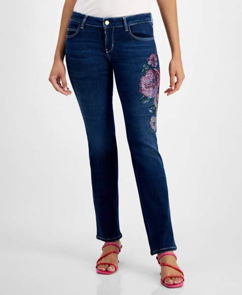 Women's Hermosa Low-Rise Floral-Graphic Jeans