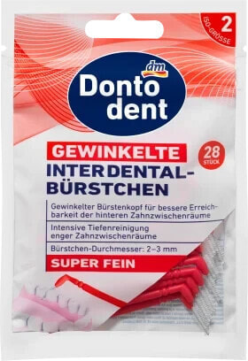 Dontodent Interdentalbürsten gewinkelt rot 0,4 mm ISO 2, 28 St, 28 St