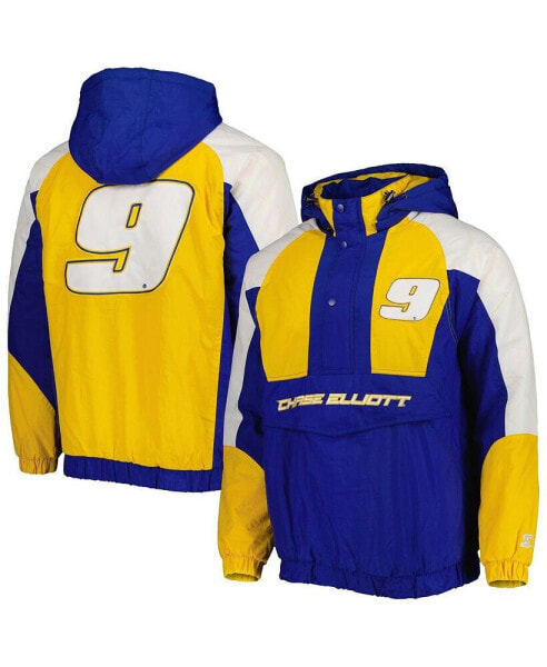 Men's Royal, Yellow Chase Elliott The Body Check Half-Snap Pullover Jacket