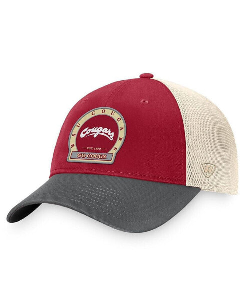 Men's Crimson Washington State Cougars Refined Trucker Adjustable Hat