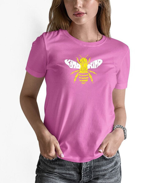 Women's Bee Kind Word Art T-shirt