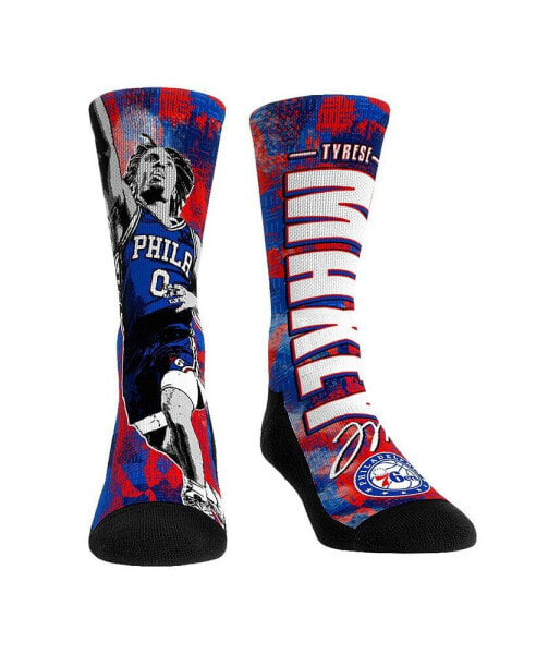 Men's and Women's Socks Tyrese Maxey Philadelphia 76ers Big Player Crew Socks