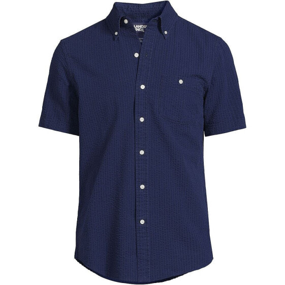 Men's Short Sleeve Seersucker Shirt