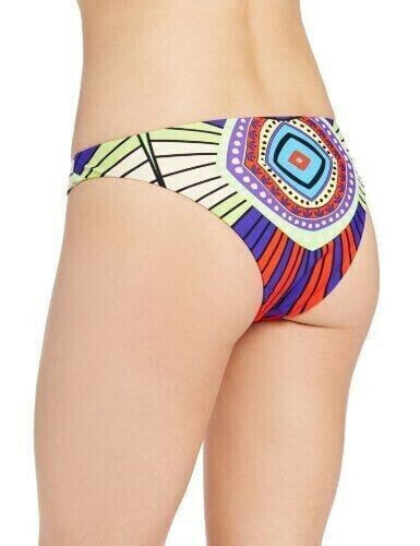 Mara Hoffman Low Rise Bottom Rays Violet Womens Geometric Swimwear Size XS