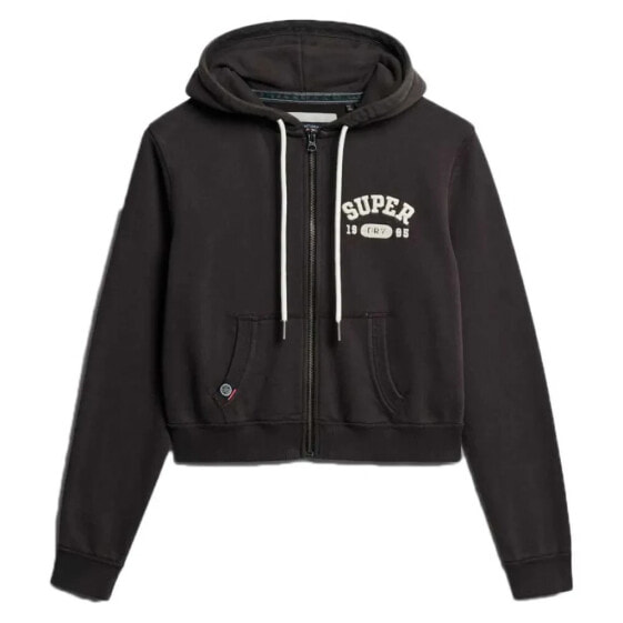 SUPERDRY Athletic Relaxed Crop full zip sweatshirt