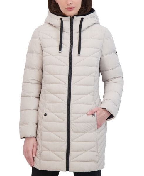 Women's Faux-Fur-Trim Hooded Packable Puffer Coat