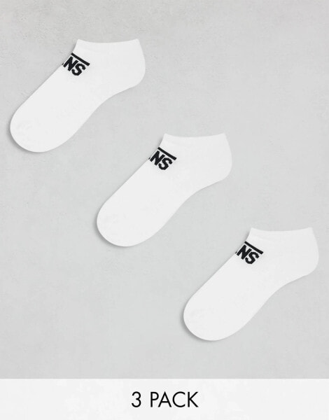 Vans 3 pack trainer socks in white