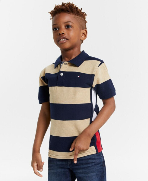 Little Boys Colorblocked Stripe Polo Shirt