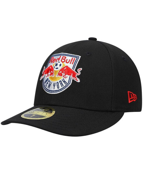 Men's Black New York Red Bulls Primary Logo Low Profile 59FIFTY Fitted Hat