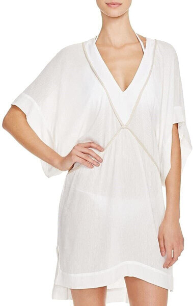 ViX 262942 Women's Solid Off White Michele Tunic Swim Cover Up Size Large