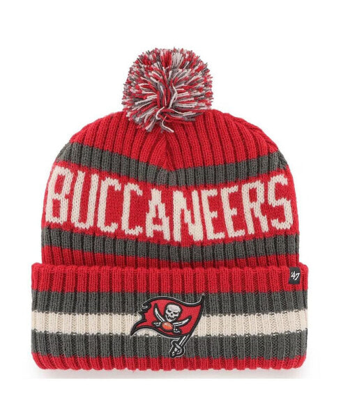 Men's Red Tampa Bay Buccaneers Bering Cuffed Knit Hat with Pom