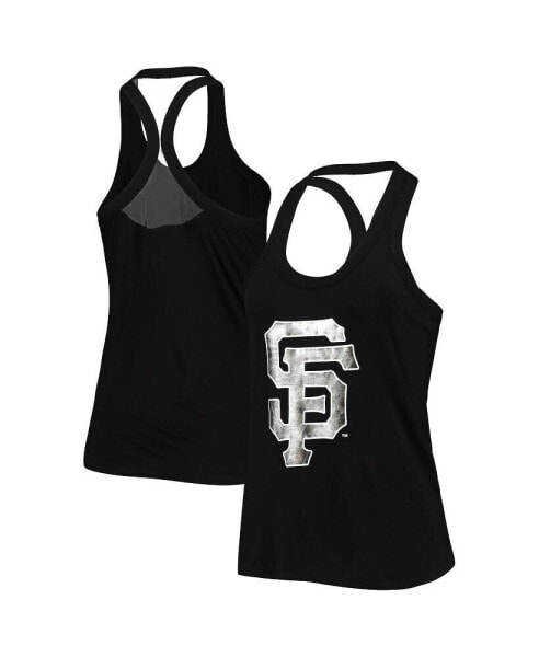 Women's Black San Francisco Giants Tonal Athleisure Racerback Tank Top