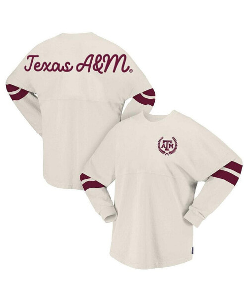 Women's Cream Texas A&M Aggies Oversized T-Shirt