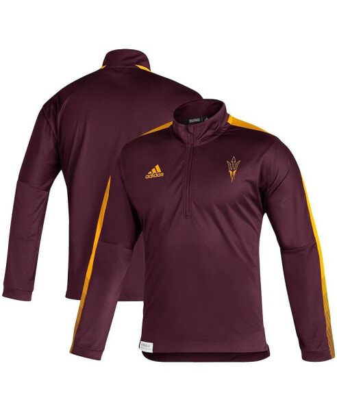 Men's Maroon Arizona State Sun Devils 2021 Sideline Quarter-Zip Jacket